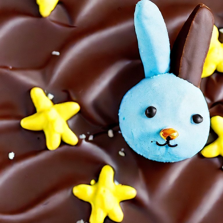 Ovanlig kanin gjord av choklad